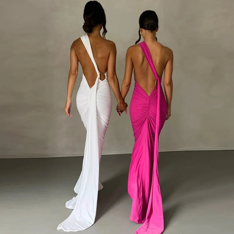 Elegant Backless Maxi Dress for Summer Parties - Image 13