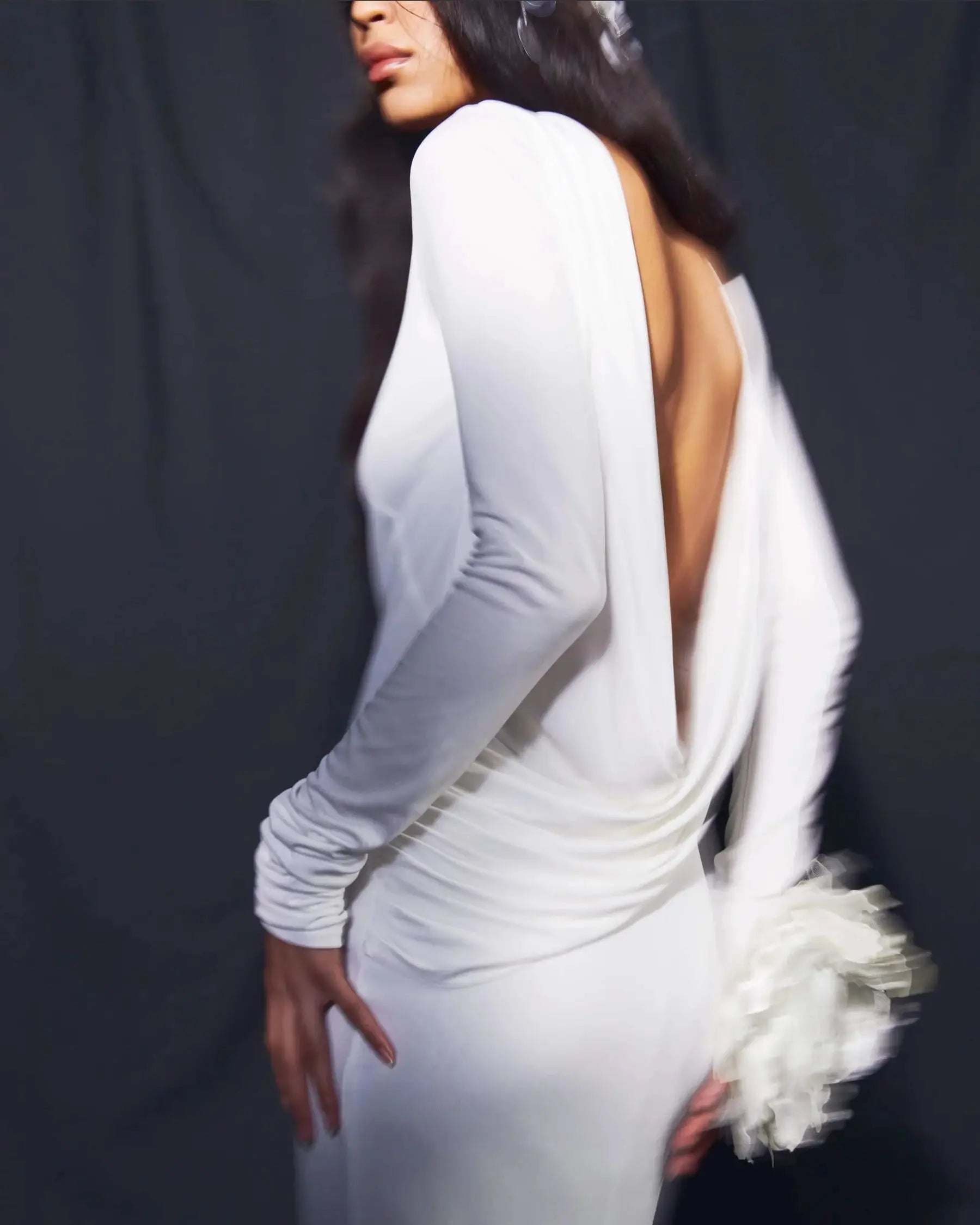 Elegant Backless Long Sleeve Bodycon Dress for Parties - Image 28
