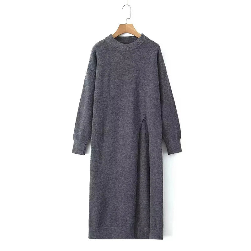 Women's V Neck Knit Bodycon Dress - Cozy & Stylish - Image 8