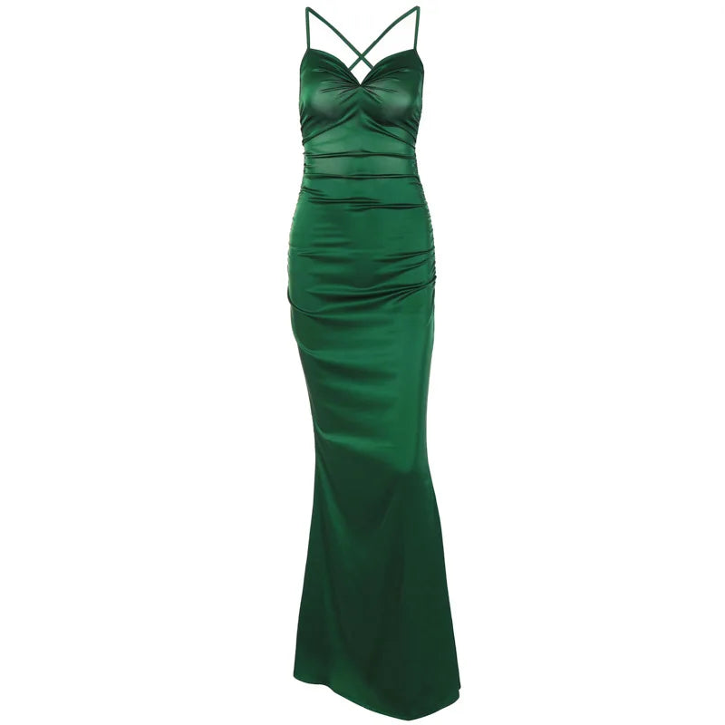 Trendy Backless Pleated Summer Dress for Women - Image 11