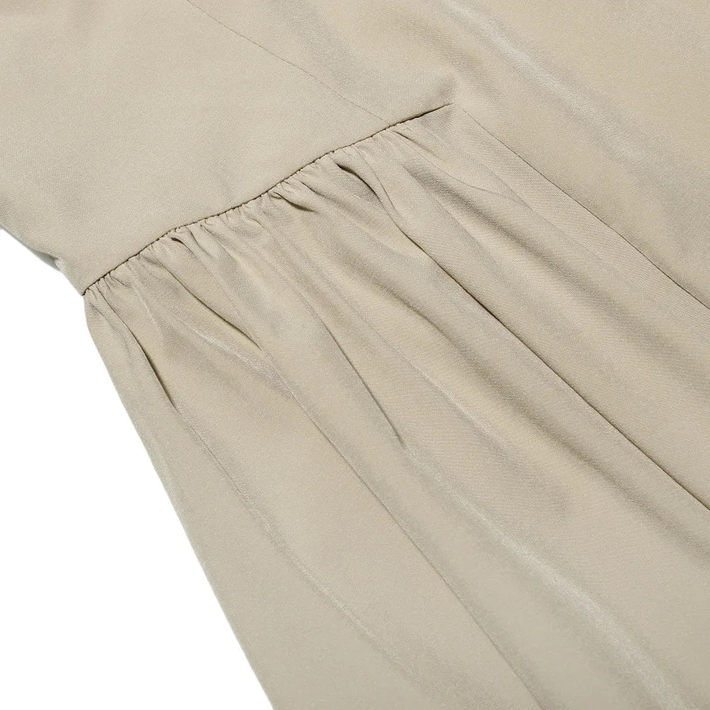 Elegant Sleeveless Midi Dress with Frill Hem & Corset - Image 33