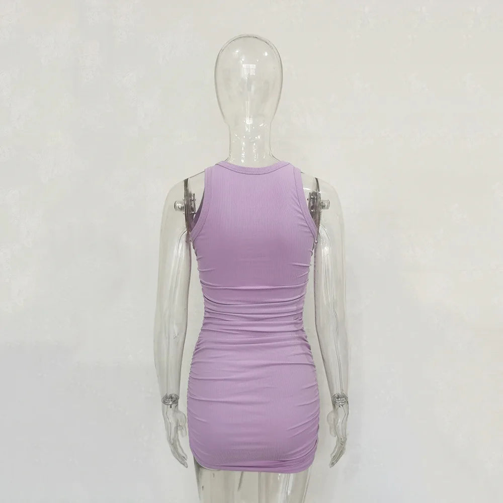 Slim Bodycon Sleeveless Mini Dress for Elegant Parties - Image 50