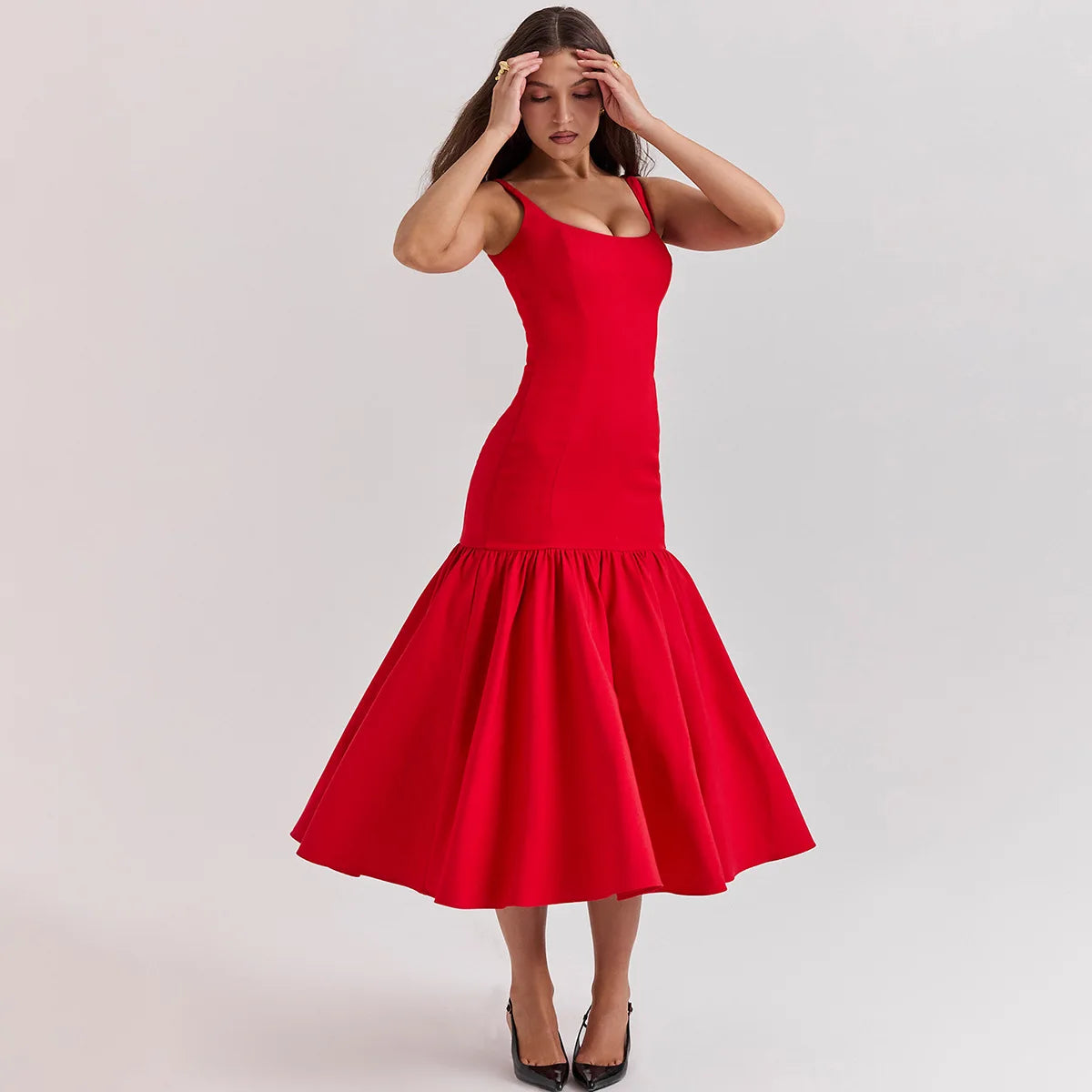Chic Sleeveless Plunge Maxi Dress for Women - Image 29