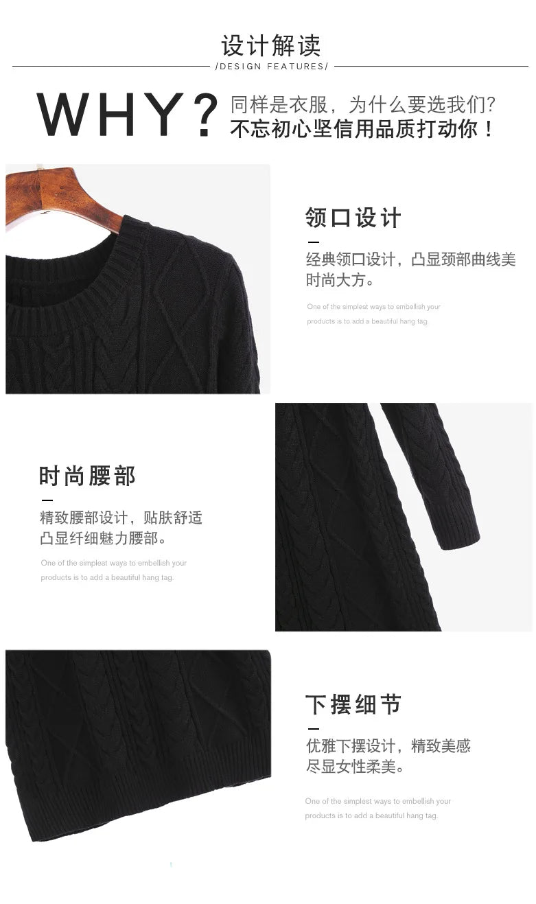 Soft Cozy Wool Knit Mini Dress for Autumn/Winter - Image 38