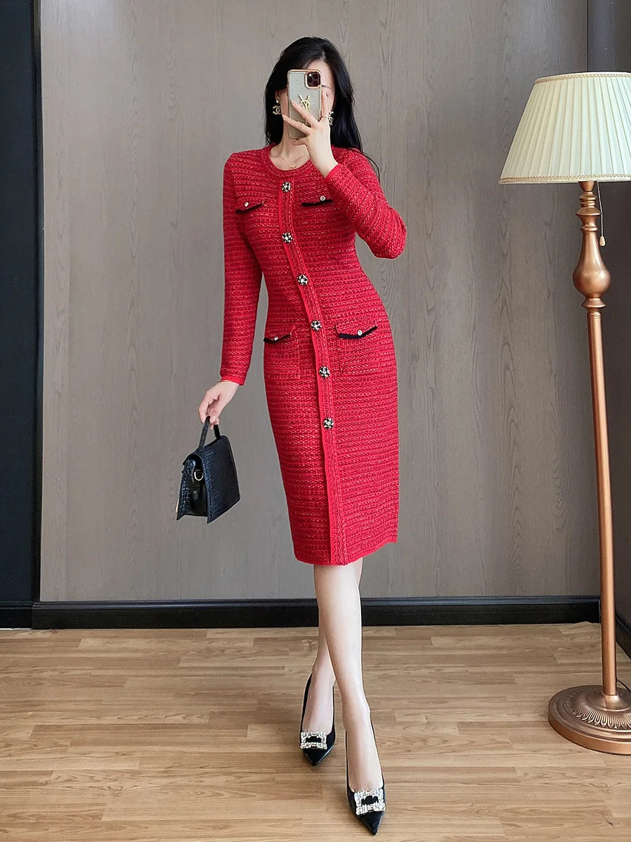 Chic Long Sleeve Striped Knitted Pullover for Women - Image 3