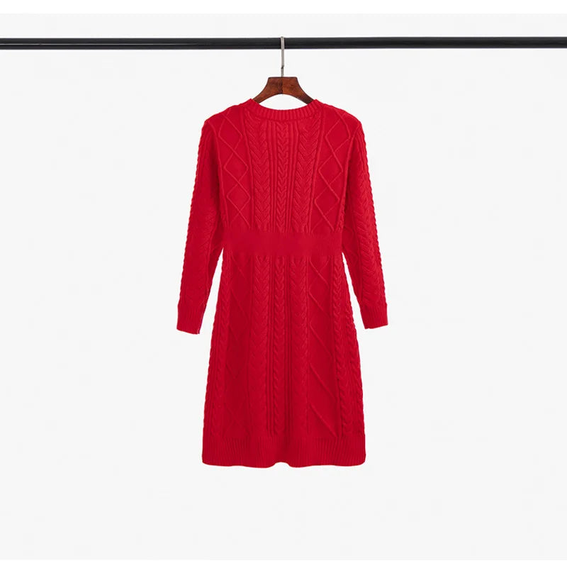 Soft Cozy Wool Knit Mini Dress for Autumn/Winter - Image 15