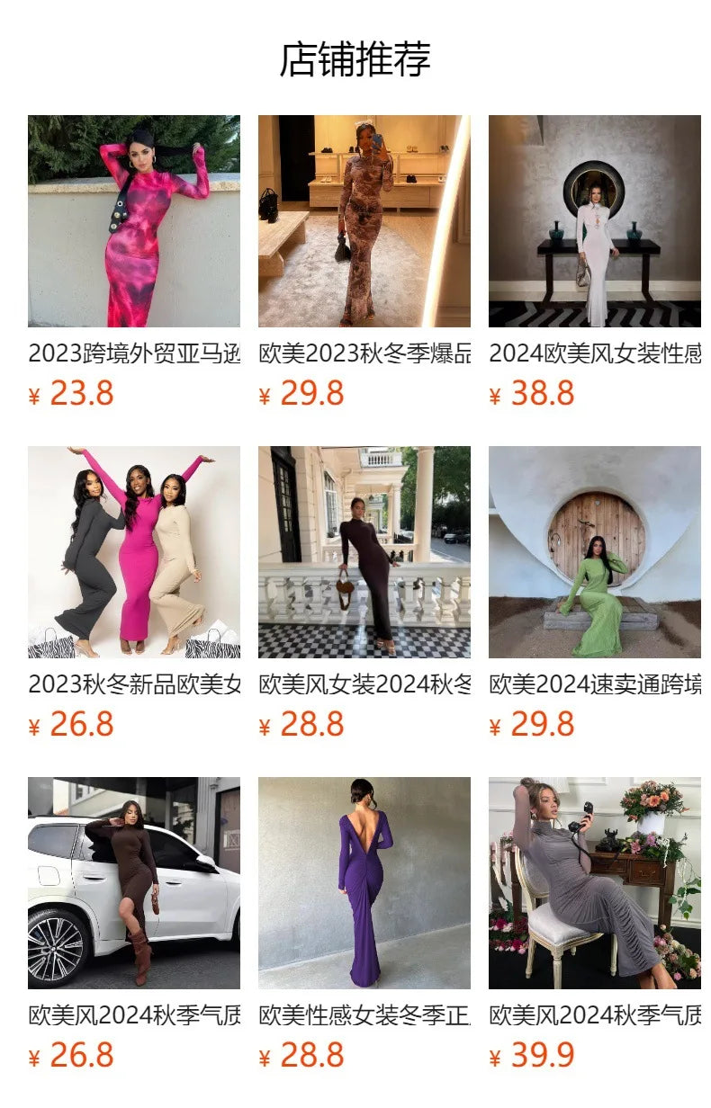 Elegant Pleated Long Sleeve Slim Fit Dress for Women - Image 9
