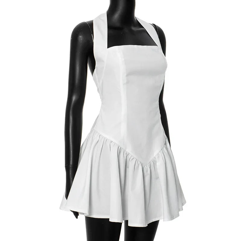 Sexy Backless A-Line Mini Halter Dress for Women - Image 15