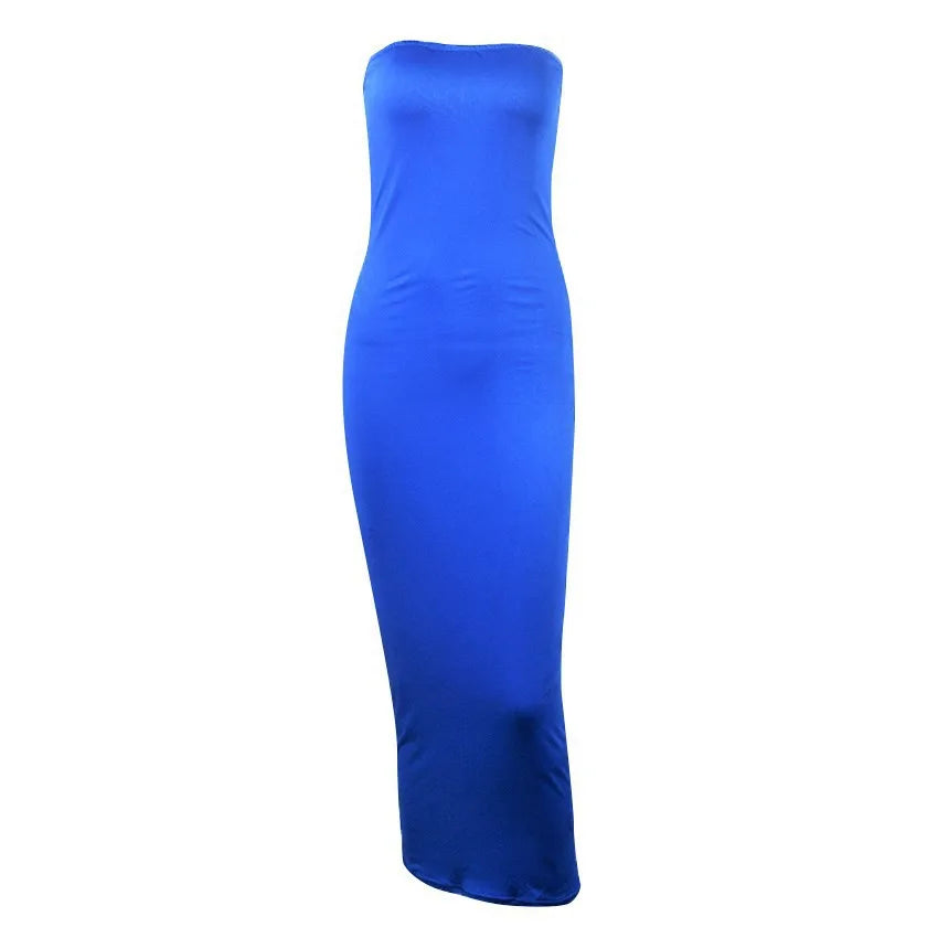 Elegant Plus Size Strapless Bodycon Maxi Dress for Parties - Image 9