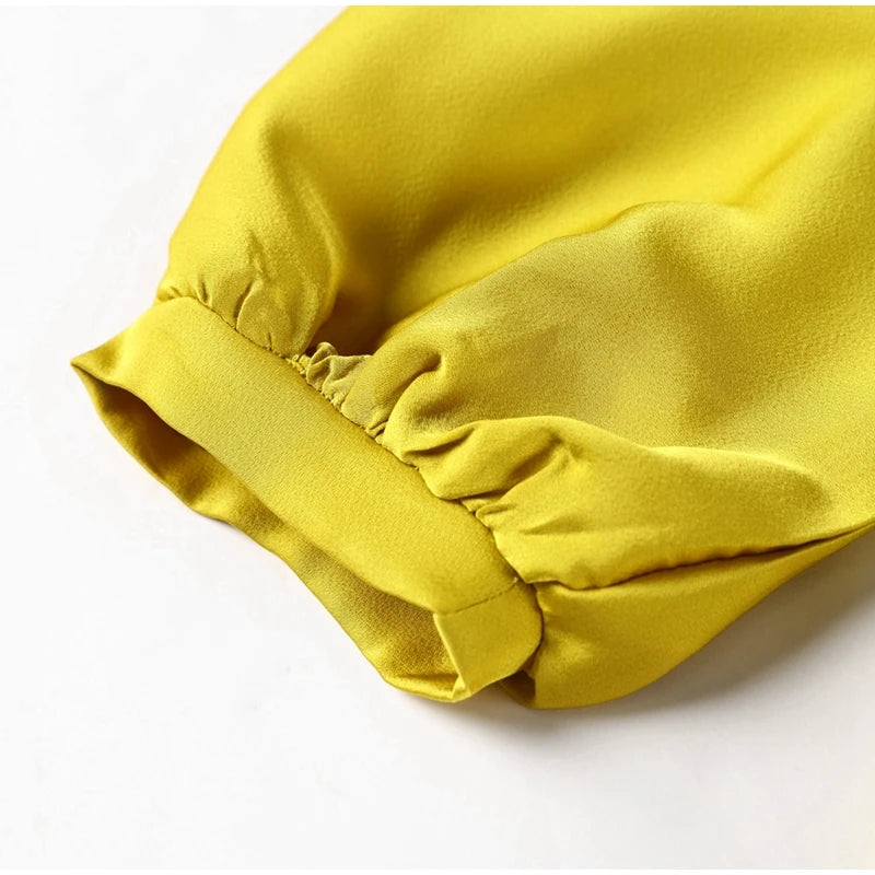 One Shoulder Asymmetrical Satin Long Dress for Women - Image 14