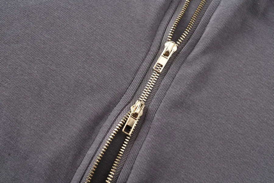 Spring/Summer Women’s Loose Fit Modal Zip Dress - Image 15