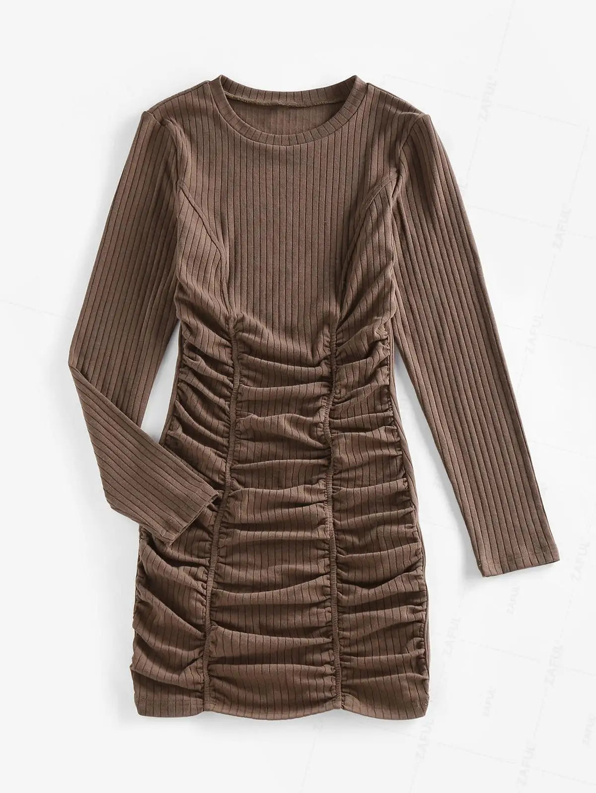 Stylish Ruched Ribbed Bodycon Mini Dress for Every Occasion