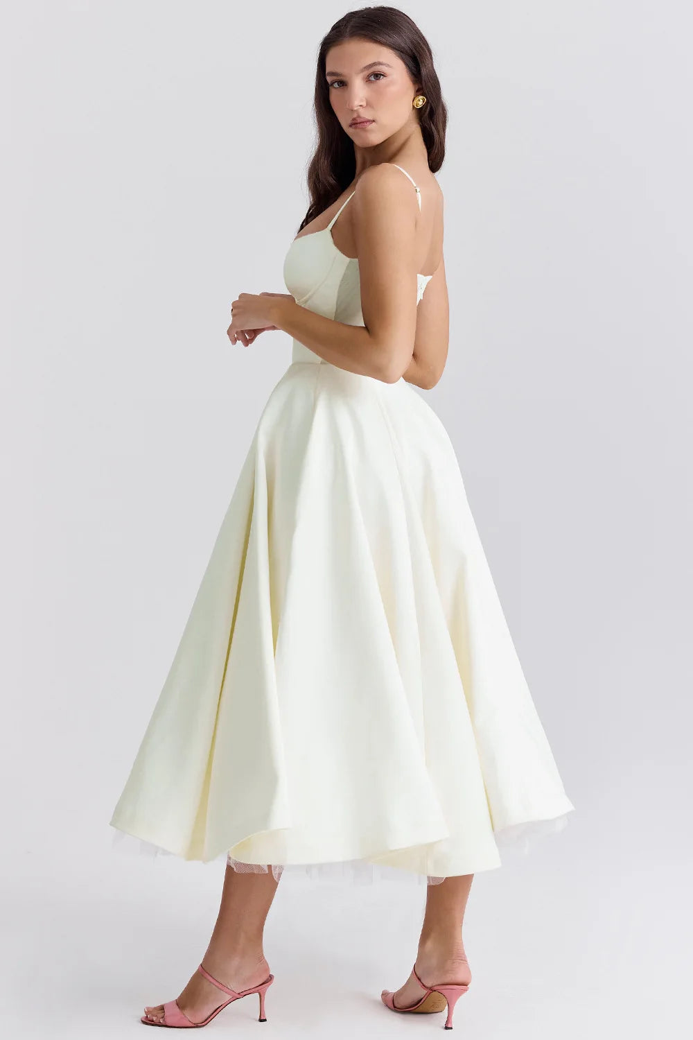 Elegant Floral Spaghetti Strap Backless Party Dress - Image 88