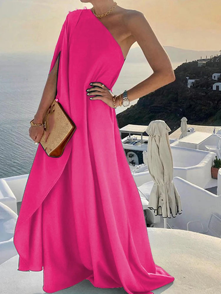Elegant Off-Shoulder Boho Maxi Dress for Summer Parties - Image 5