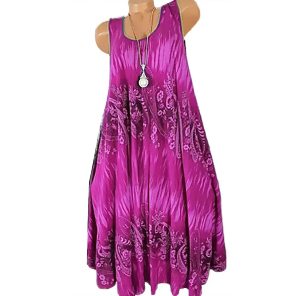 Elegant Floral Lace Stitch Summer Tank Dress for Women - Image 2