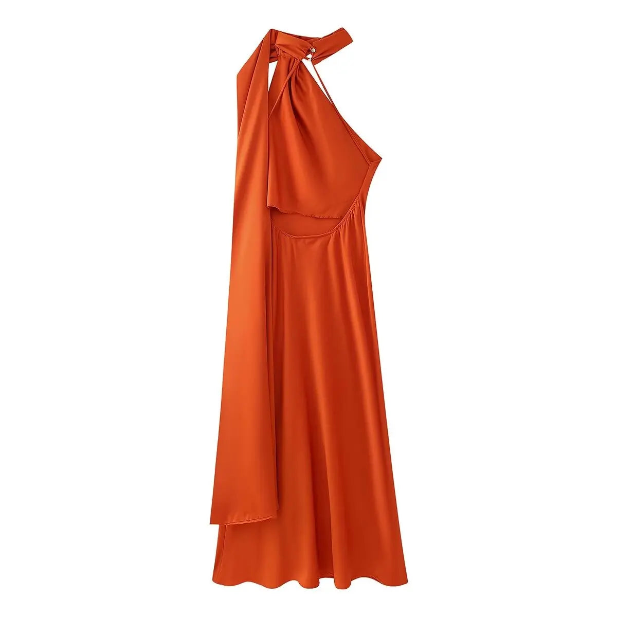 Elegant Asymmetrical Halter Neck Sleeveless Party Dress - Image 10