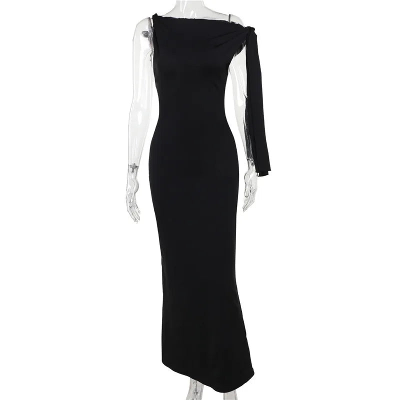 Elegant Off-Shoulder Sleeveless Maxi Dress for Women - Image 20