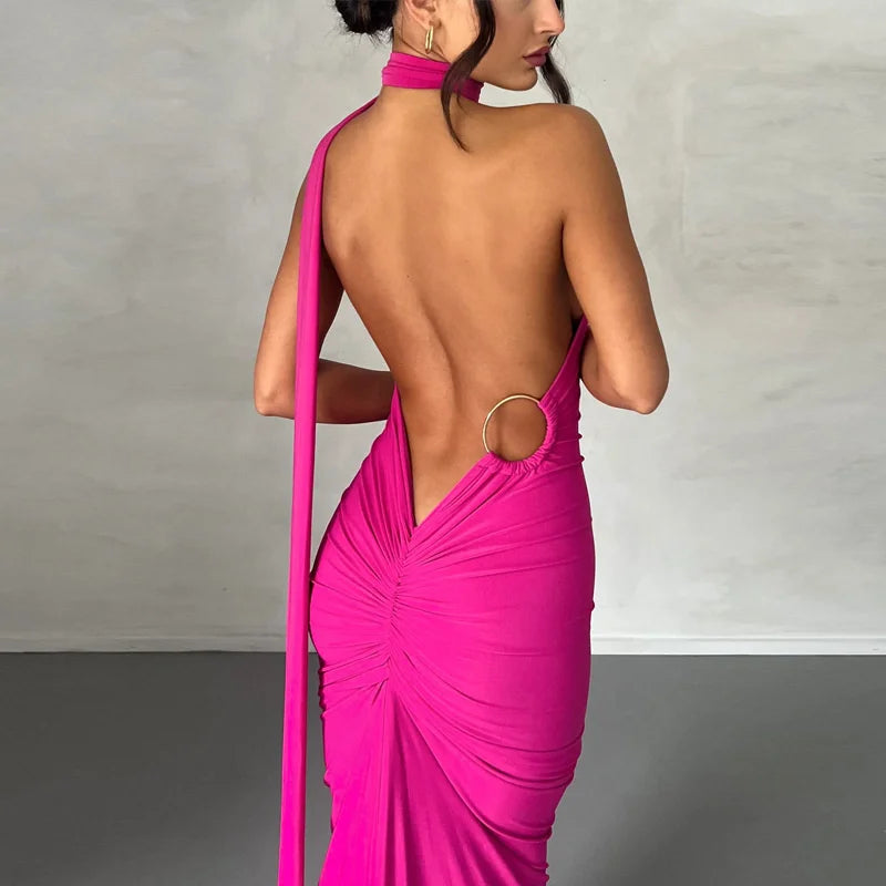 Elegant Backless Maxi Dress for Summer Parties - Image 26