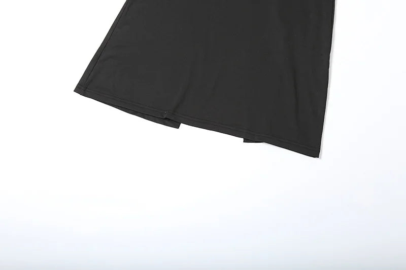 High Waist Skew Collar Mesh Maxi Dress for Parties - Image 17