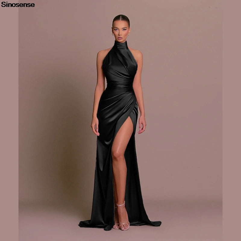 Elegant Halter Backless Bodycon Dress for Evening Events - Image 8