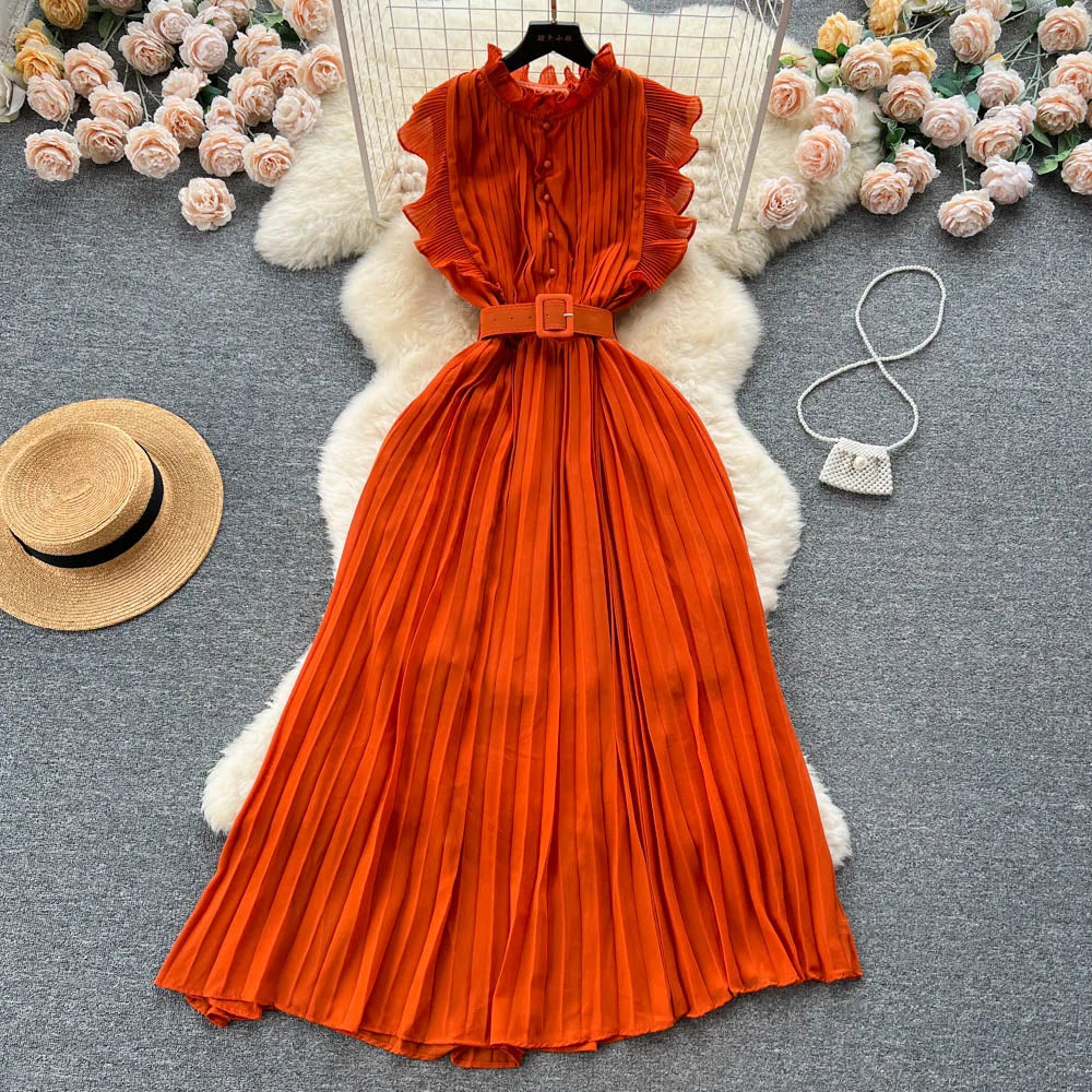 Chic Vintage Ruffled A-Line Summer Dress for Women - Image 27
