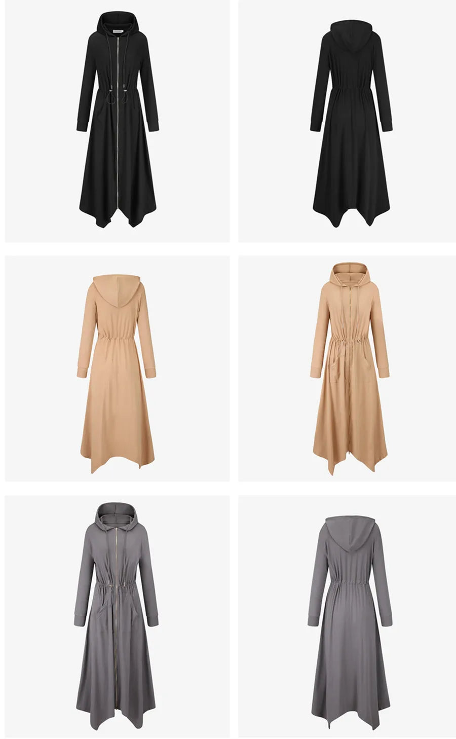 Spring/Summer Women’s Loose Fit Modal Zip Dress - Image 9