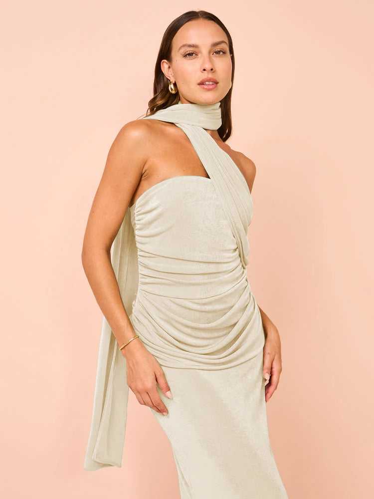 Elegant Halter Backless Maxi Dress for Women - Sleeveless Party Wear - Image 45