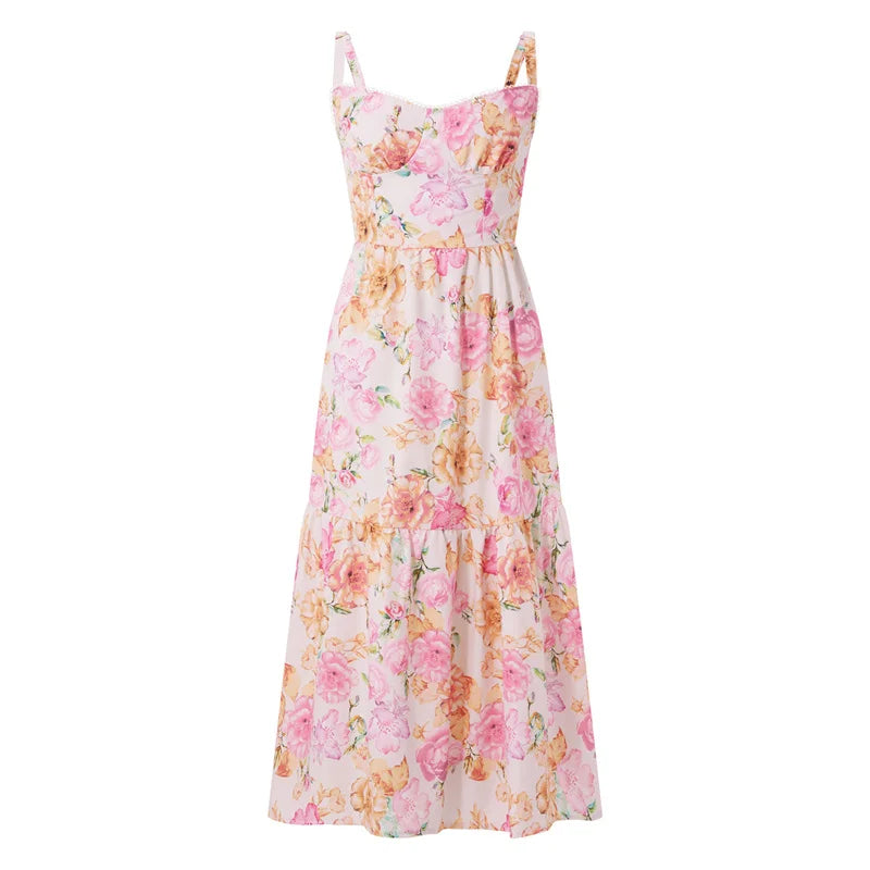 Stylish Solid Color Sleeveless Corset Summer Dress - Image 69
