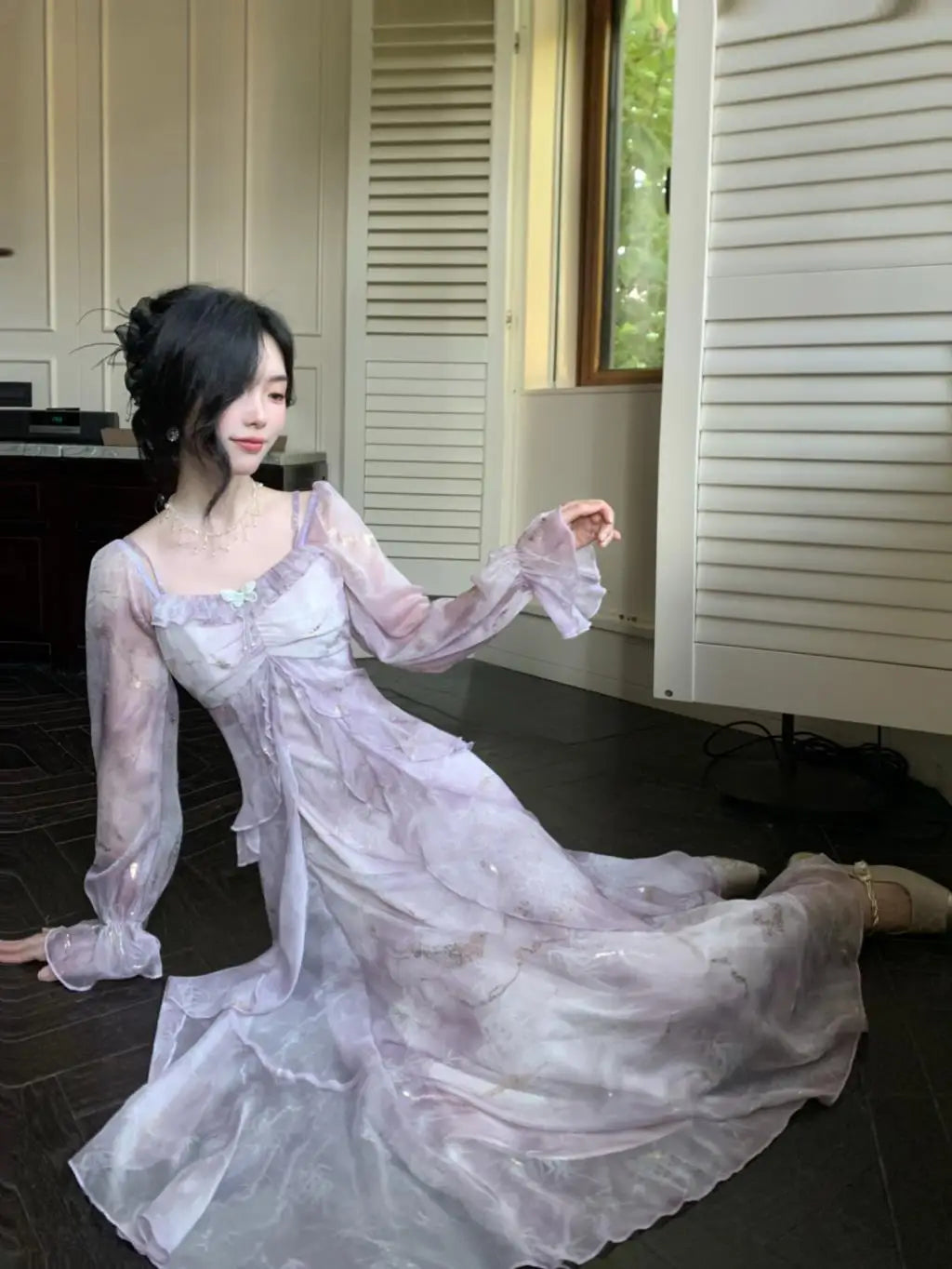 Elegant Off-Shoulder A-Line Fairy Long Dress for Women - Image 28
