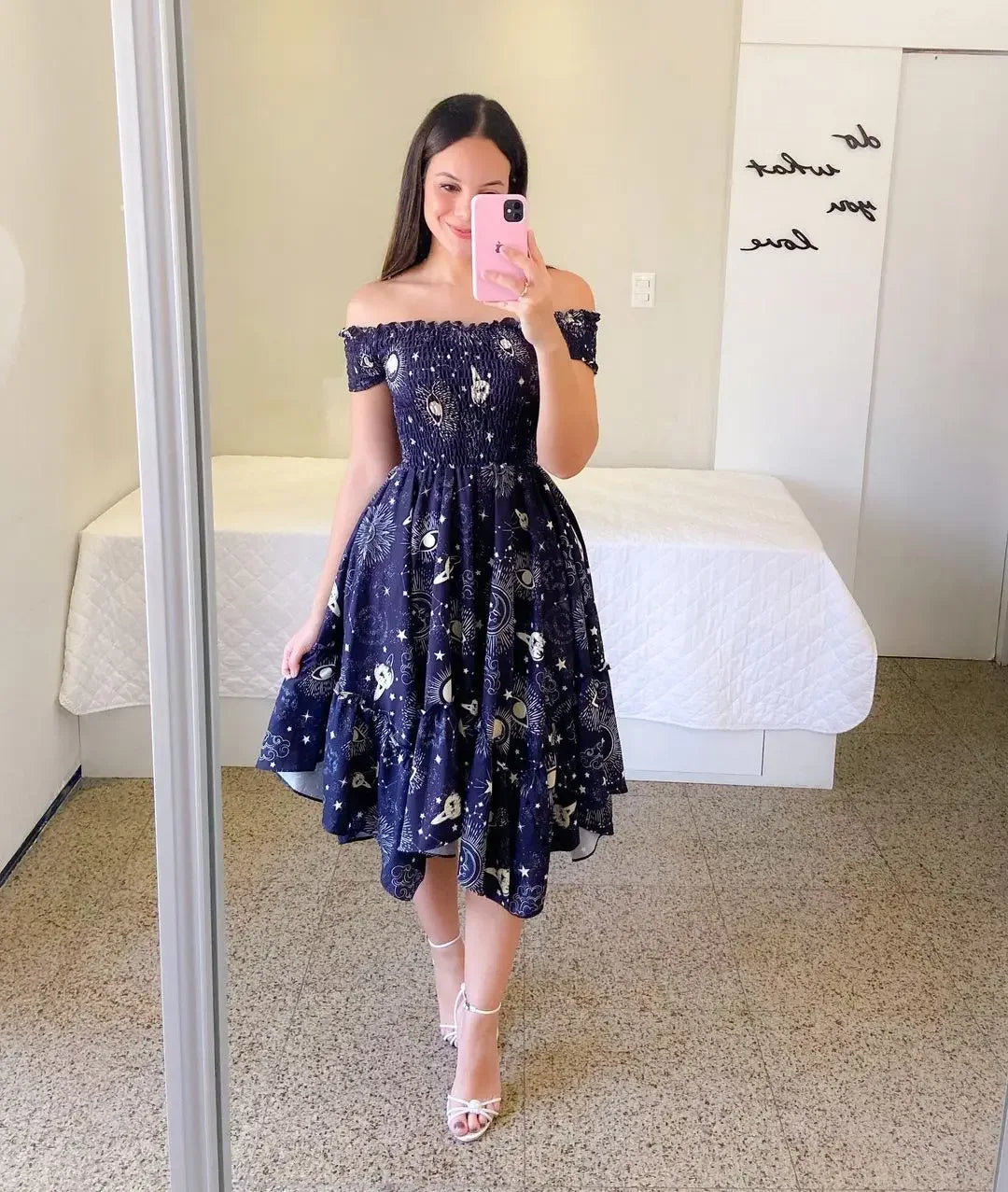 Elegant Off-Shoulder Summer Floral Dress for Women - Image 7