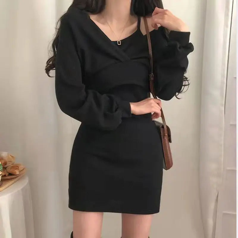 Chic Backless Halter Mini Dress Set for Women - Image 14