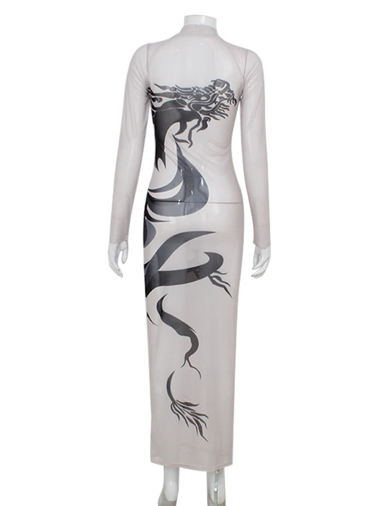 Stylish Long Sleeve Turtleneck Bodycon Dress for Women - Image 14