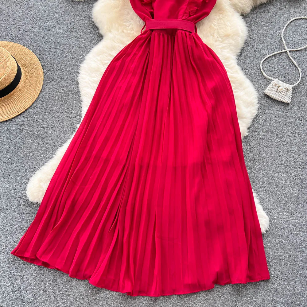 Chic Vintage Ruffled A-Line Summer Dress for Women - Image 41