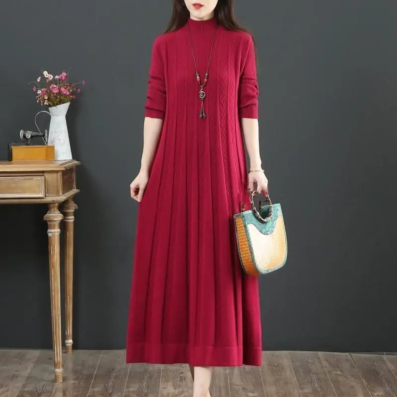 Chic Plus Size Knitted Sweater Dress for Women - Image 18