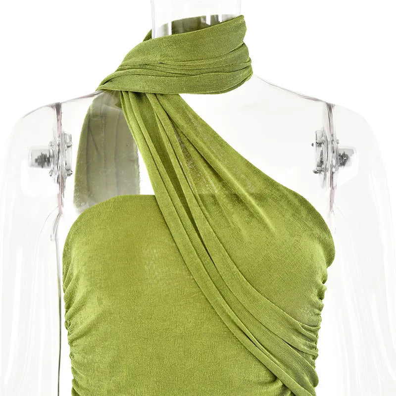 Elegant Halter Backless Maxi Dress for Women - Sleeveless Party Wear - Image 18