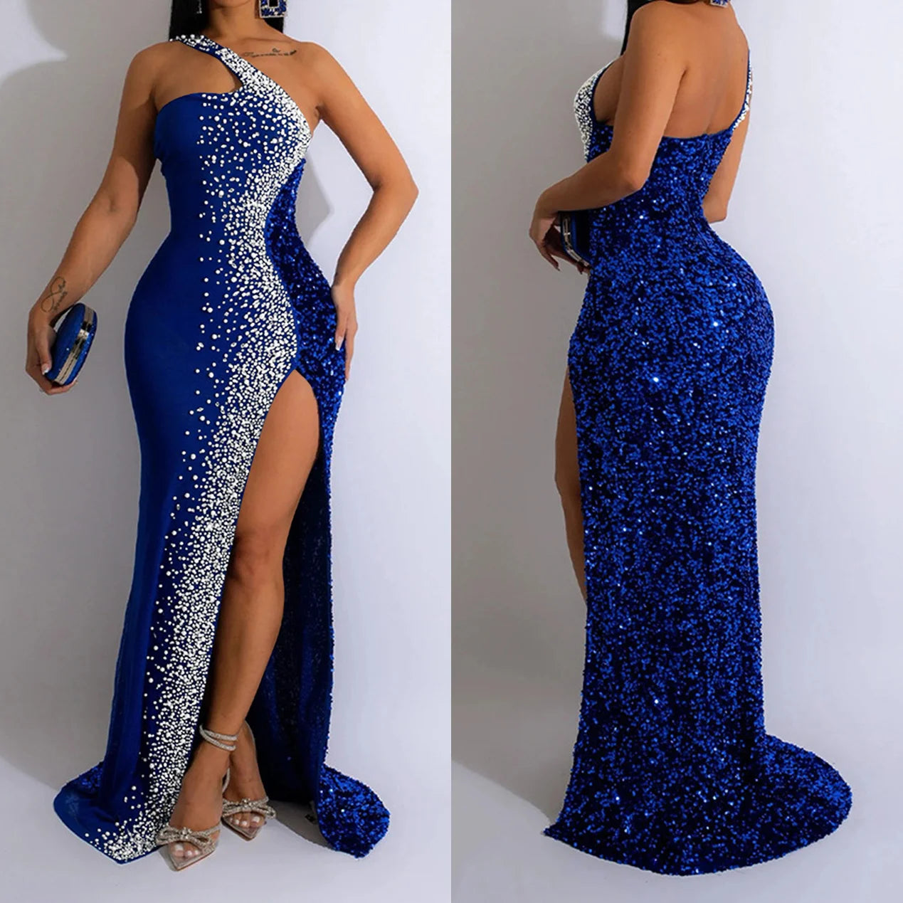 Elegant Backless V-Neck Maxi Dress for Night Parties - Image 9