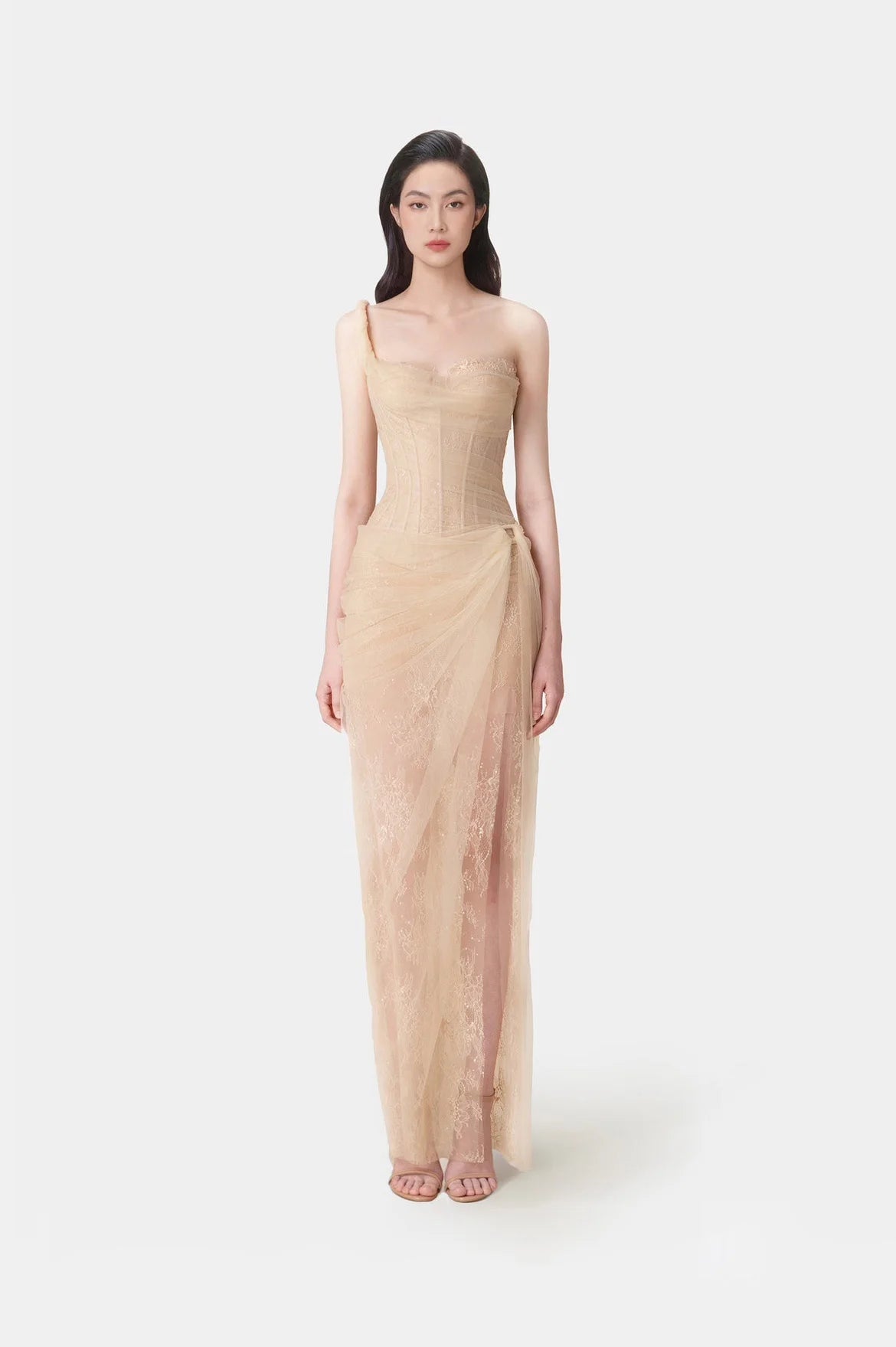 Elegant One Shoulder Summer Dress with Sequin Details - Image 15