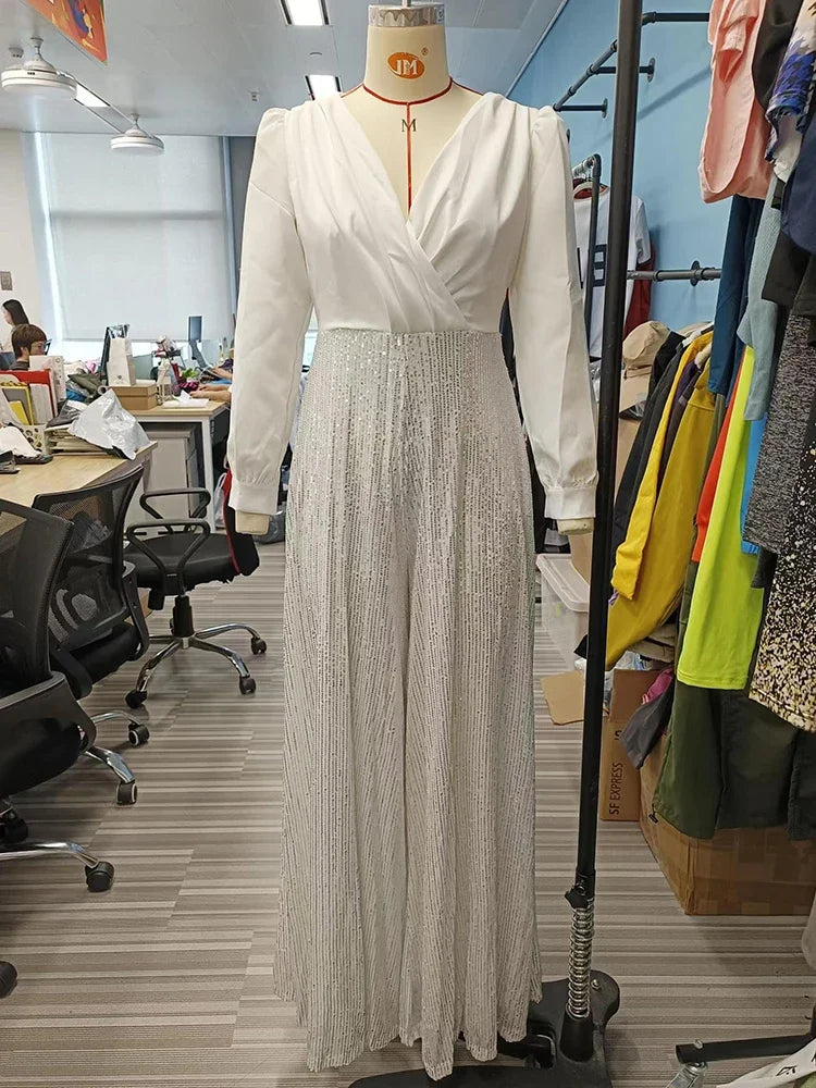 Elegant Loose V Neck Maxi Dress for Women - Image 8