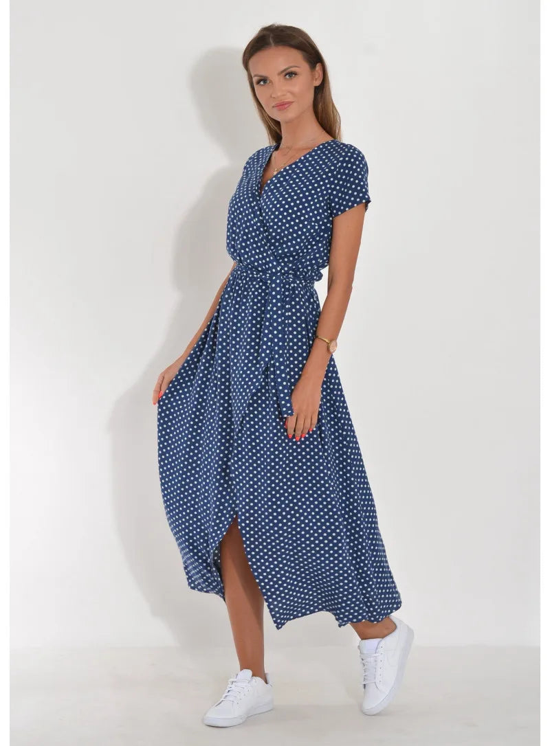 Floral Print V Neck Lace-Up Summer Dress for Women - Image 33