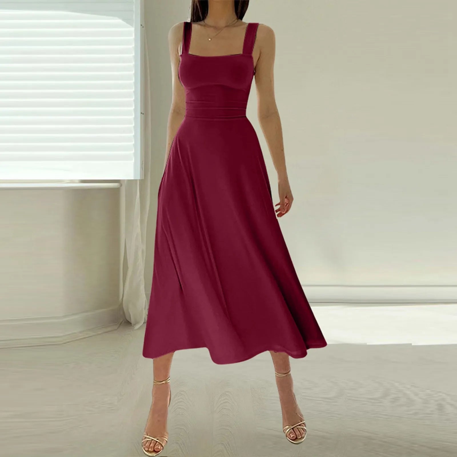 Elegant Summer Boho Camisole Dress for Women - Image 5