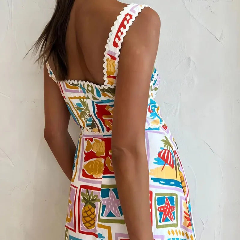Personalized Graffiti Print Lace Dress for Women - Image 13