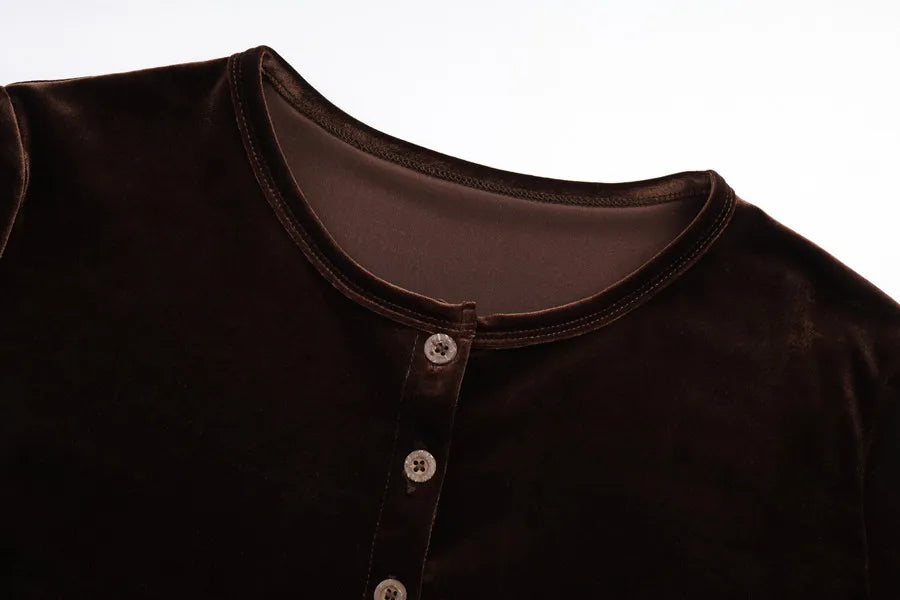 Velvet Women's Adjustable Strap Dress and Cardigan Set - Image 14