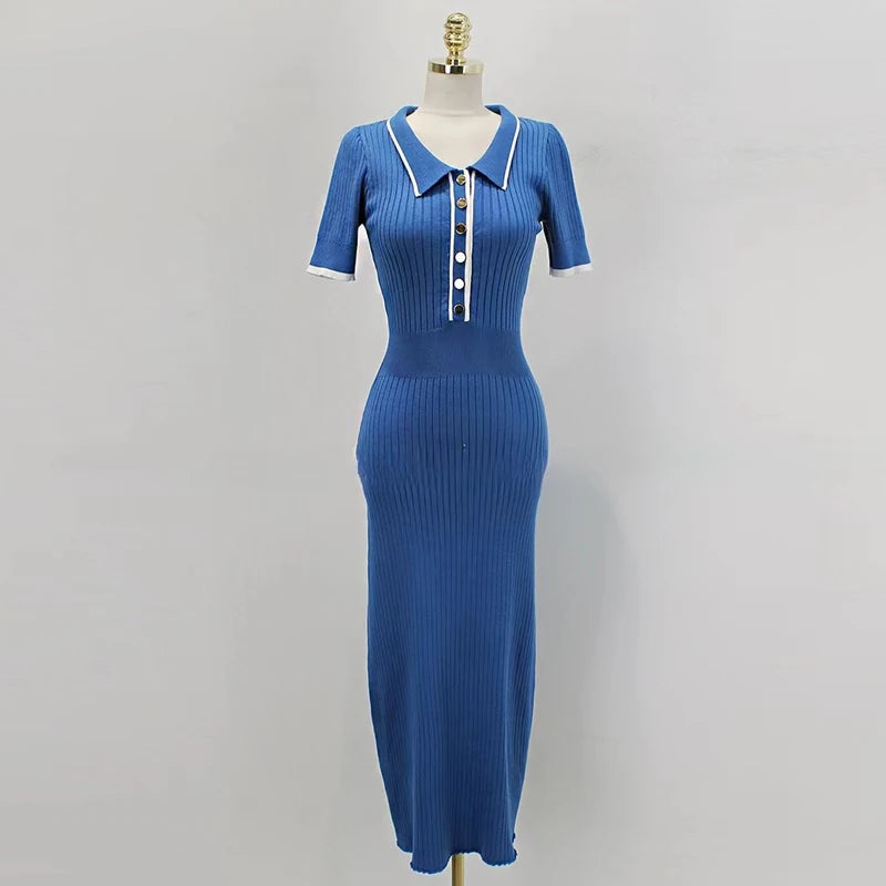 Chic Ribbed Knit Sweater Dress for Women - Image 12