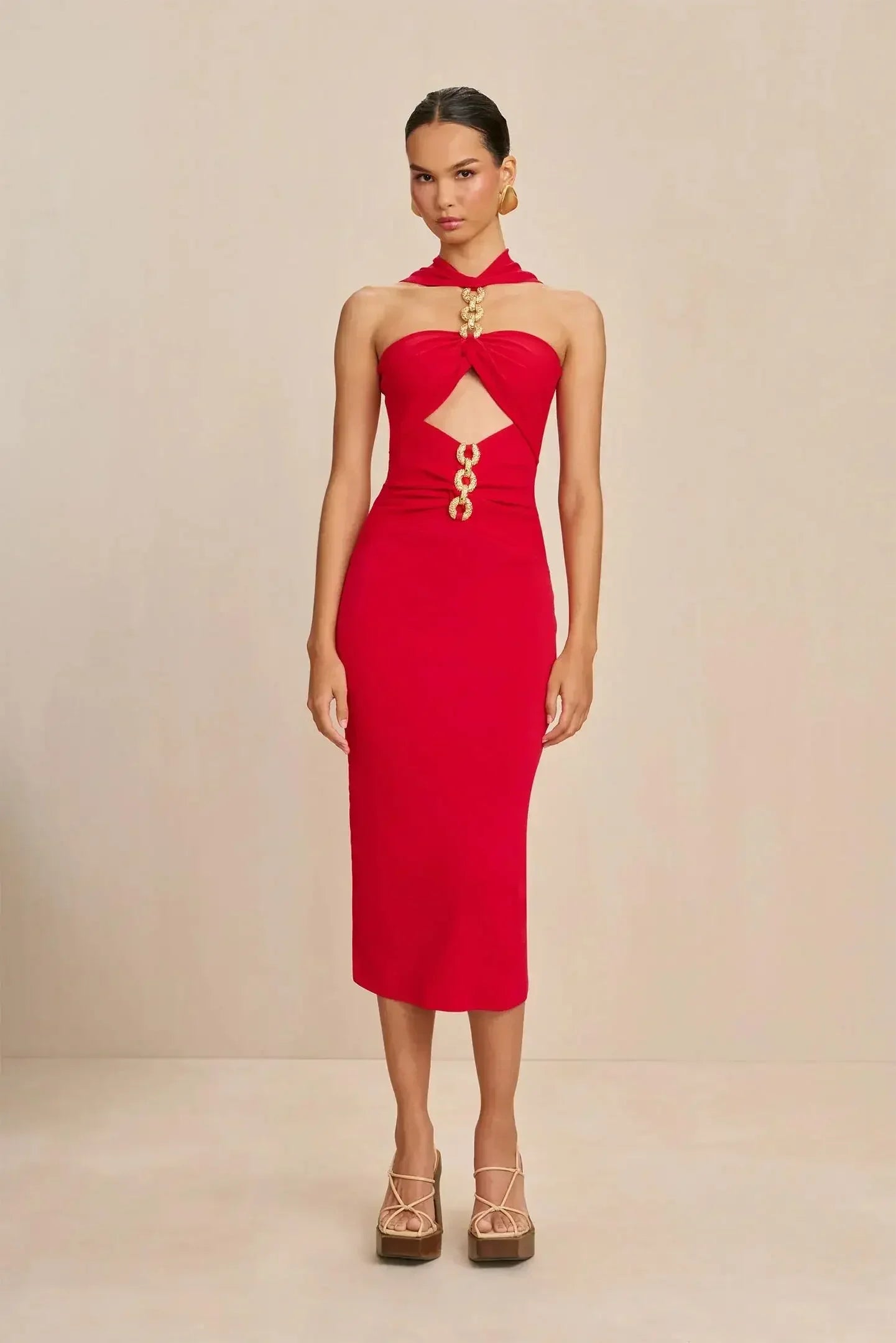 Stylish Strapless Red Bodycon Dress for Summer Nights - Image 6