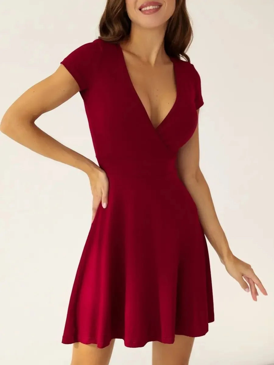 Chic Black V-Neck Mini Dress for Summer Nights - Image 18