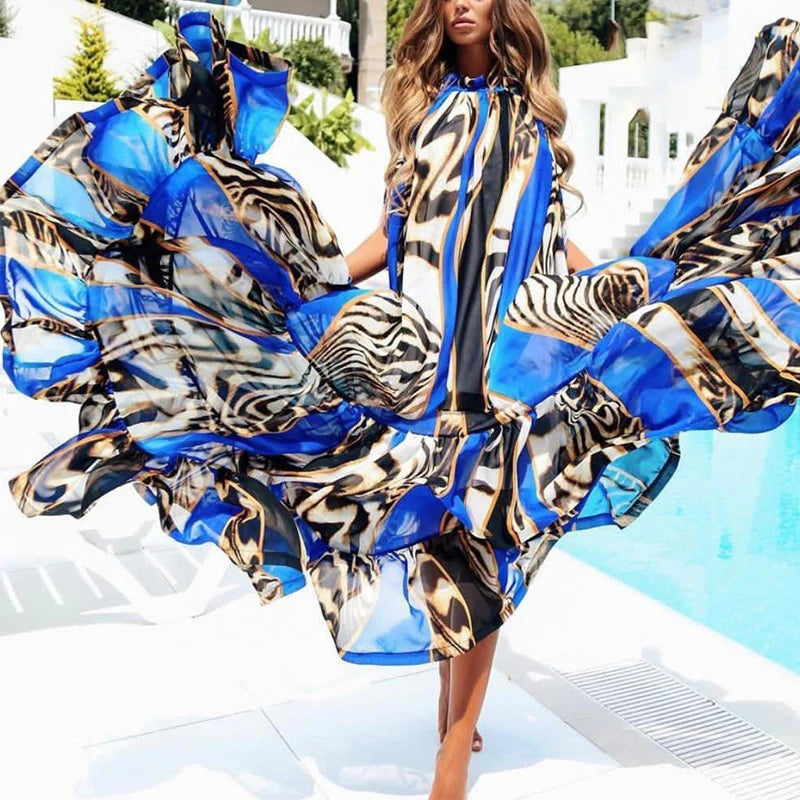 Chic Floral Bohemian High-Waist Summer Dress for Women - Image 14