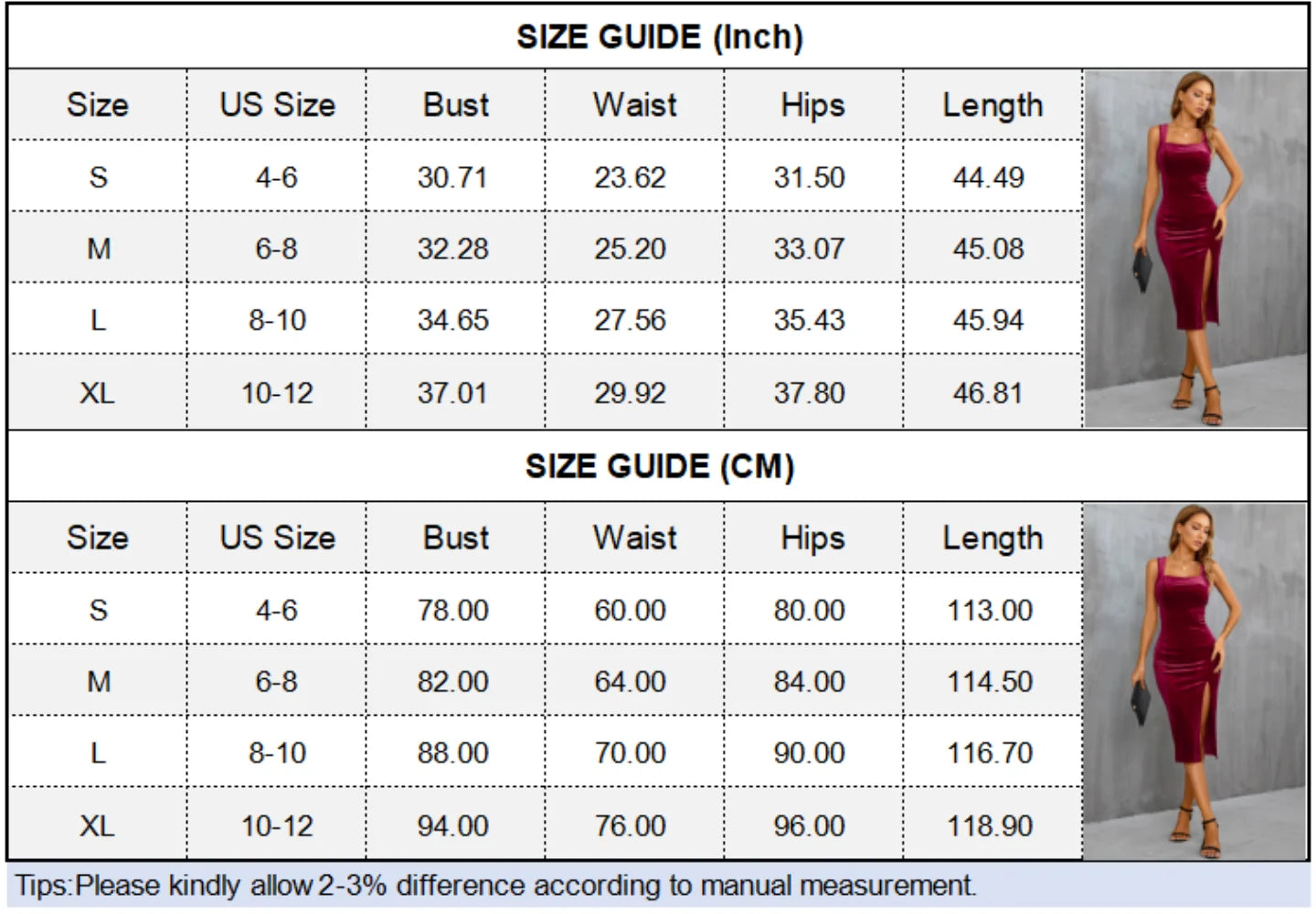 Women's Velvet Square Neck Split Wrap Hip Dress - Image 24