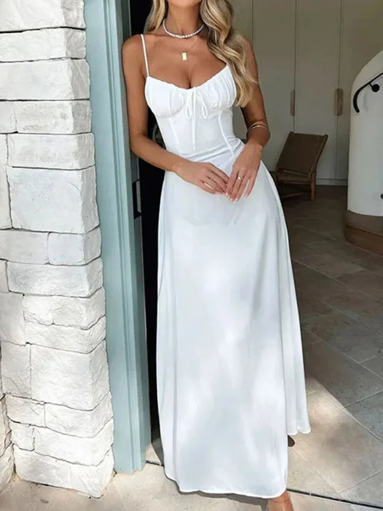 Elegant Backless Summer Dress with Strappy Design for Women - Image 5