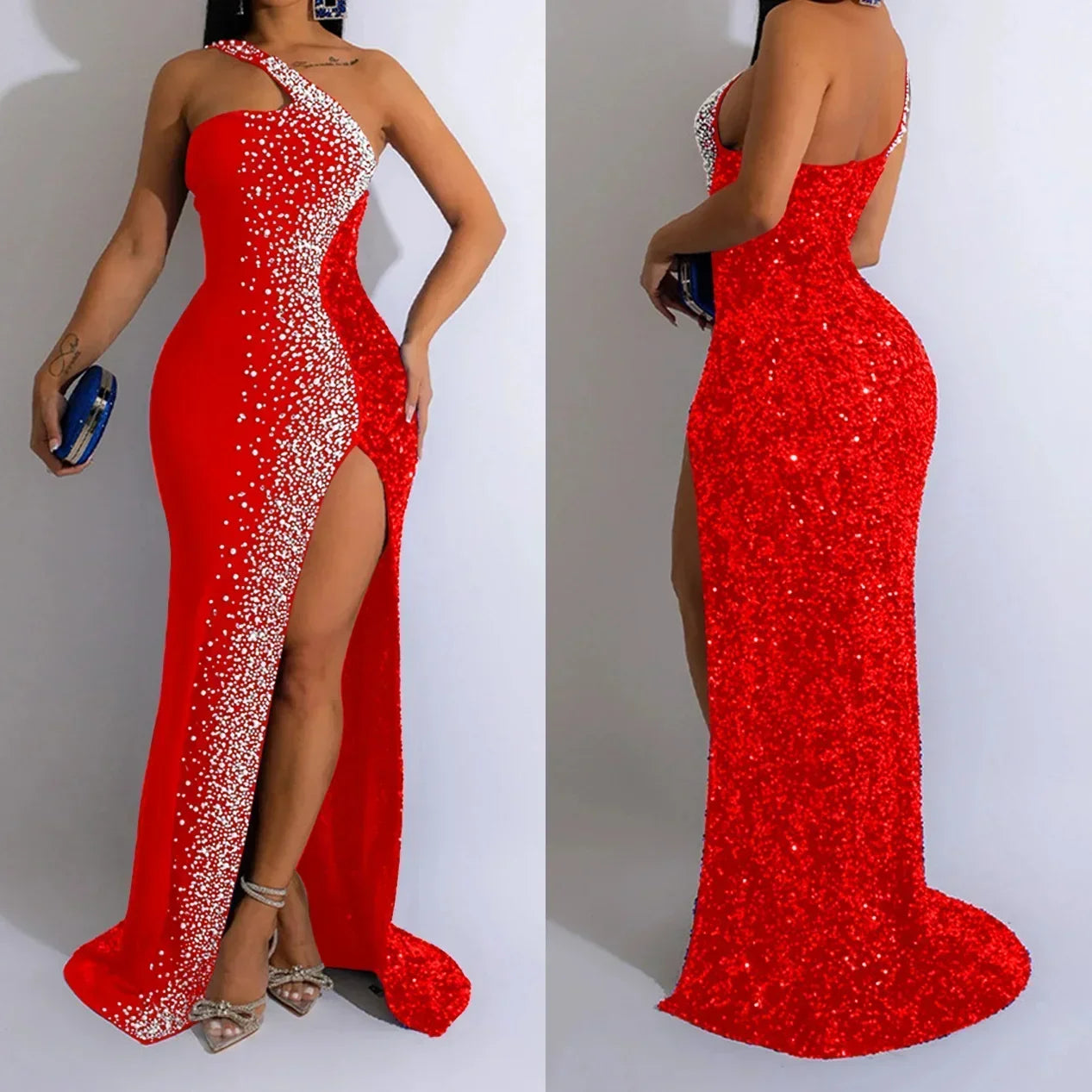 Elegant Backless V-Neck Maxi Dress for Night Parties - Image 6