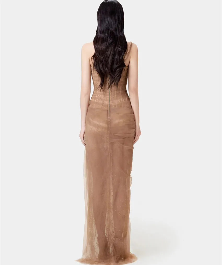 Elegant One Shoulder Summer Dress with Sequin Details - Image 7